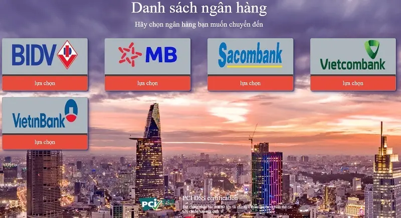 Một số ngân hàng tại Việt Nam có liên kết với nhà cái QH88